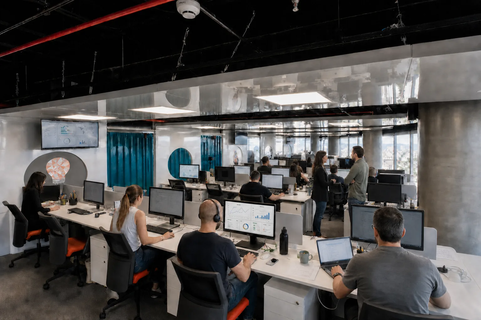Equipe trabalhando em operação de ecommerce e marketplace